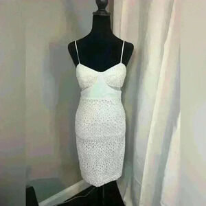 Charlotte Ronson Eyelit & Leather Dress - size 2